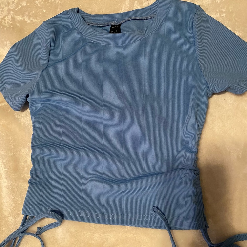 shein drawstring crop top